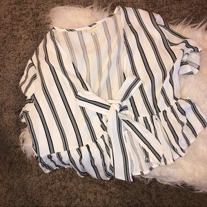 Stripped black & white blouse
